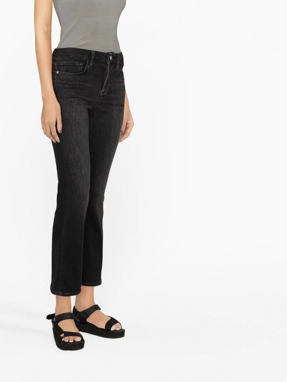 Frame Le Crop Mini Boot Jeans in Tinsley